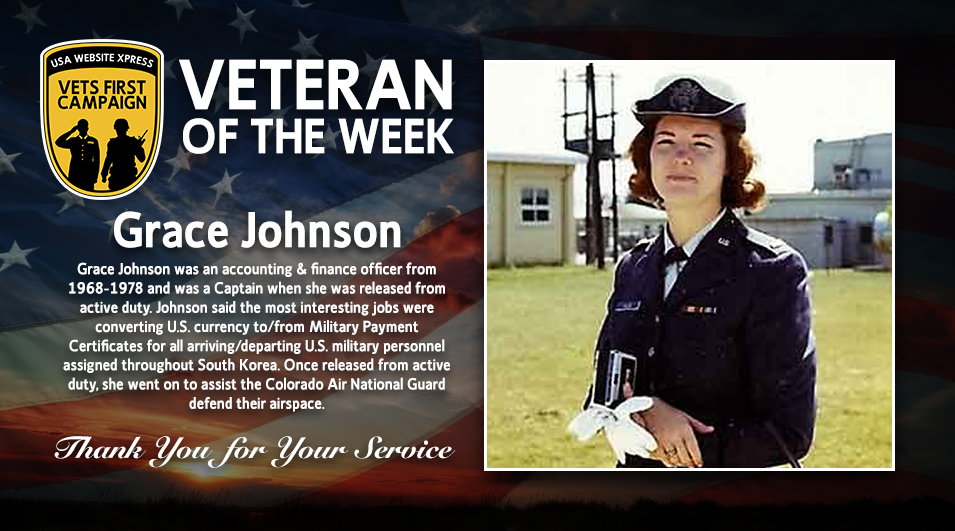 grace johnson, Operation American Hero, Veteran of the Week