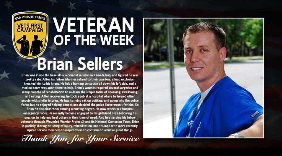 Brian Sellers, Operation American Hero, Veteran of the Week